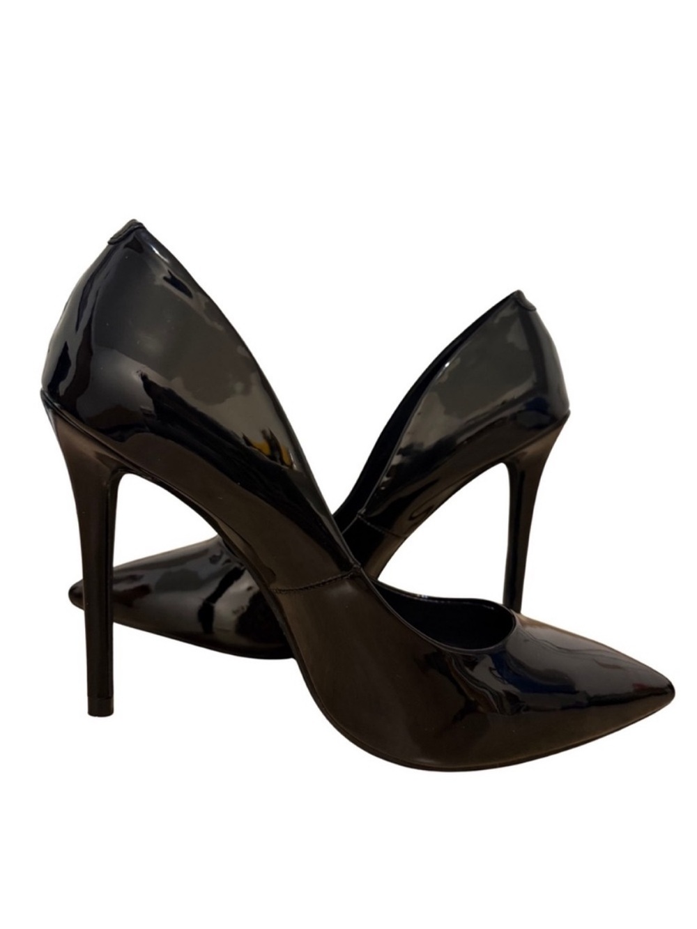 Steve Madden Black Patent Pointed Toe Stiletto Heels Size 10